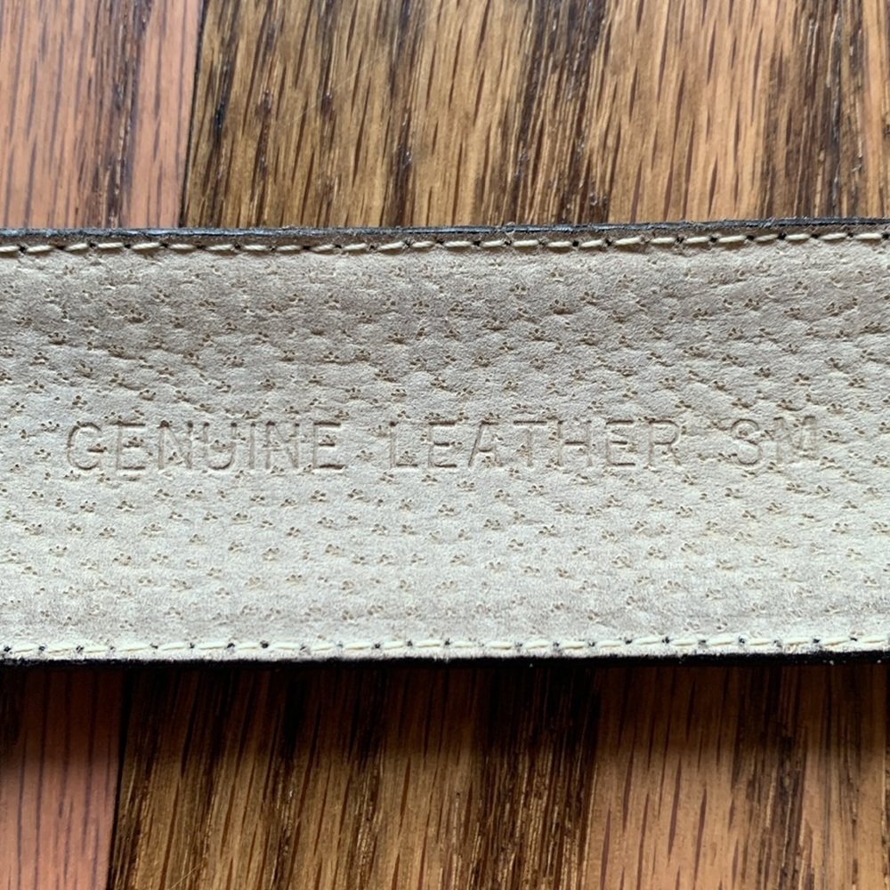Genuine leather black wide belt with oversized buckle - Picture 5 of 6